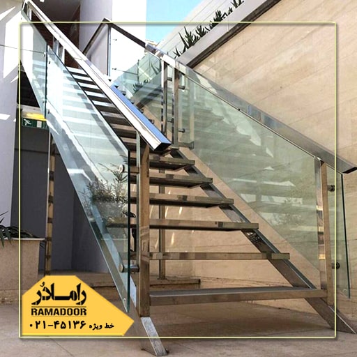 نرده شیشه ای پله نرده شیشه ای پله