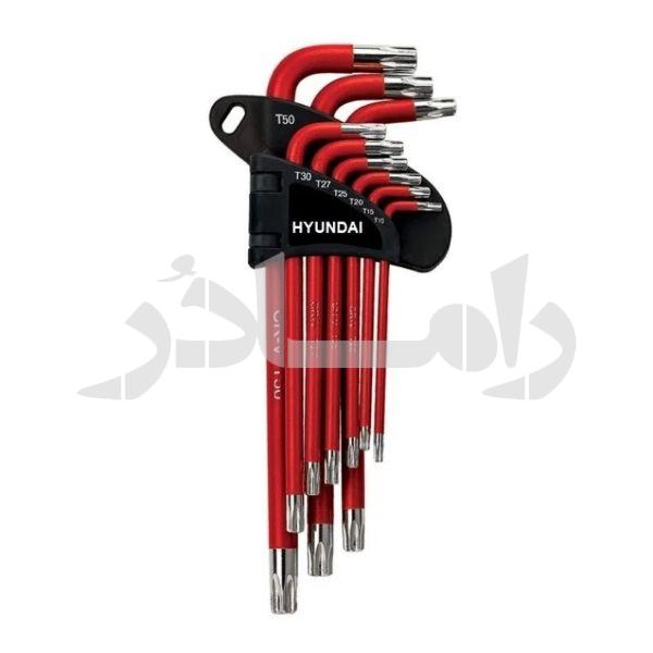 آچار آلن 9 گوش 9 عددي ستاره‌اي مدل HT390