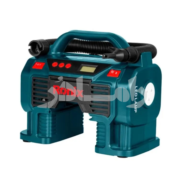 مینی کمپرسور باد ۱۲ ولت خودرویی رونیکس مدل RH-4260 با نمایشگر دیجیتال، دمنده و چراغ روشنایی