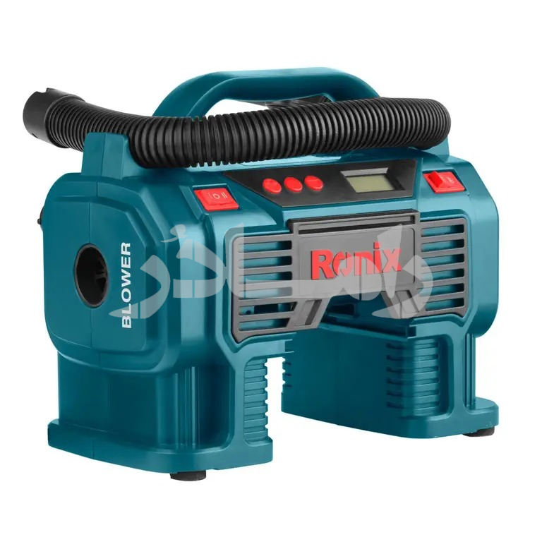 مینی کمپرسور باد دیجیتال رونیکس مدل RH-4260B همراه با کیف حمل اختصاصی، دمنده و چراغ روشنایی