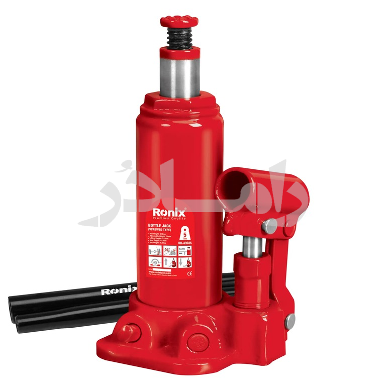 جک استوانه‌ای روغنی ۵ تنی رونیکس مدل RH-4903S با پایه پایدار