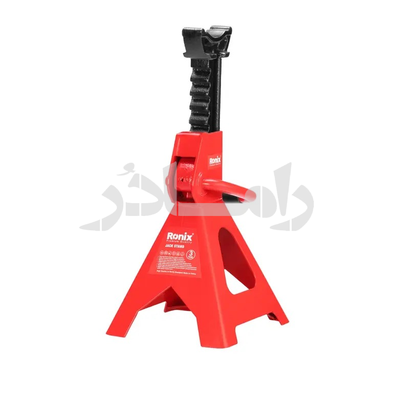 جک خرک ۳ تنی رونیکس RH-4941 همراه با اهرم قفل خودکار و پایه پهن فولادی